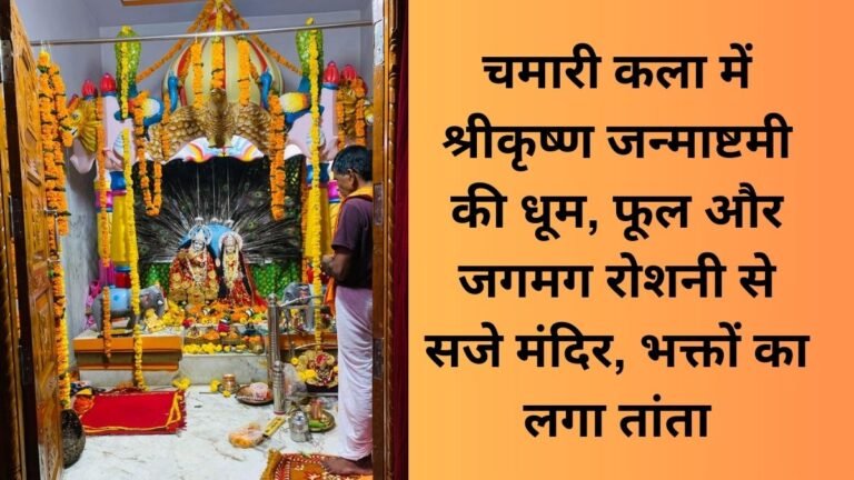 Seoni News :चमारी कला में श्रीकृष्ण जन्माष्टमी की धूम, फूल और जगमग रोशनी से सजे मंदिर, भक्तों का लगा तांता