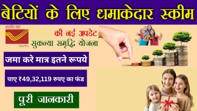 Sukanya Samriddhi Yojana: बम्पर प्लान! पोस्ट ऑफिस में जमा करे मात्र इतने रूपये और पाए ₹49,32,119 रुपए का फंड जाने कैसे