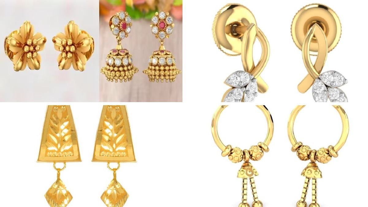 Gold Earrings Desigens: सोने की झुमकियों के नए और स्टाइलिश डिजाइन पहनकर लगोगे अप्सरा जैसे देख पड़ोसन को भी होगी जलन