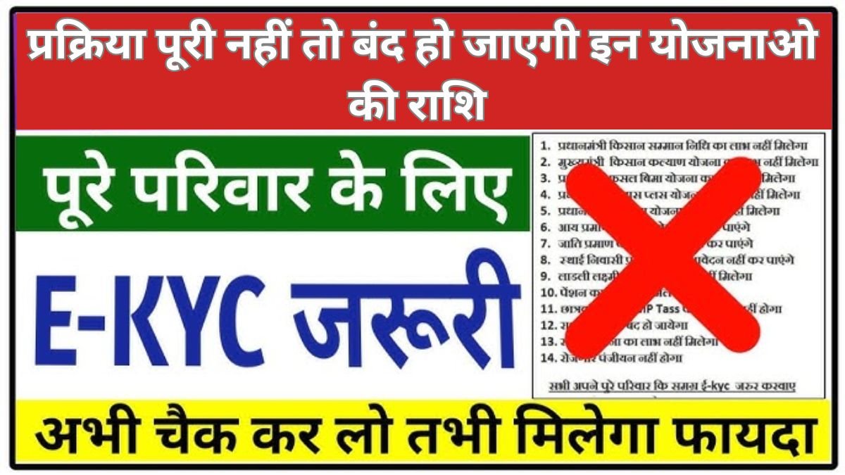 समग्र आईडी की E-KYC को लेकर आया बड़ा अपडेट ! जल्द करे ये प्रक्रिया पूरी नहीं तो बंद हो जाएगी इन योजनाओ की राशि