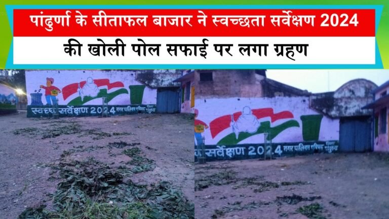 पांढुर्णा के सीताफल बाजार ने स्वच्छता सर्वेक्षण 2024 की खोली पोल सफाई पर लगा ग्रहण