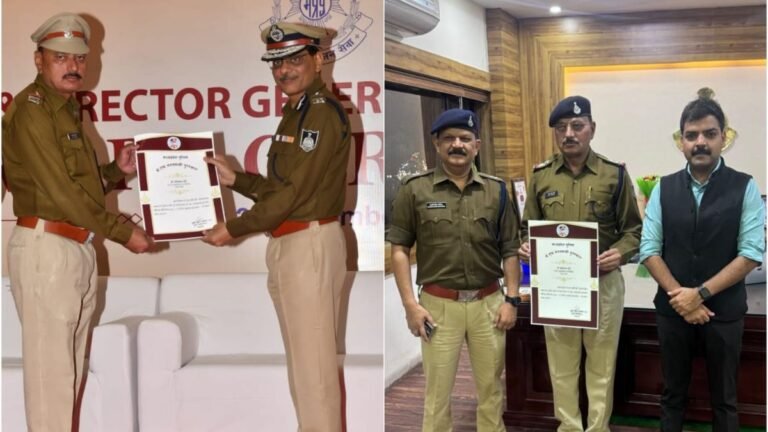 Dewas News: पुलिस महानिदेशक द्वारा उप निरीक्षक राधेश्याम वर्मा को “के.एफ.रूस्तमजी” पुरस्कार से सम्मानित
