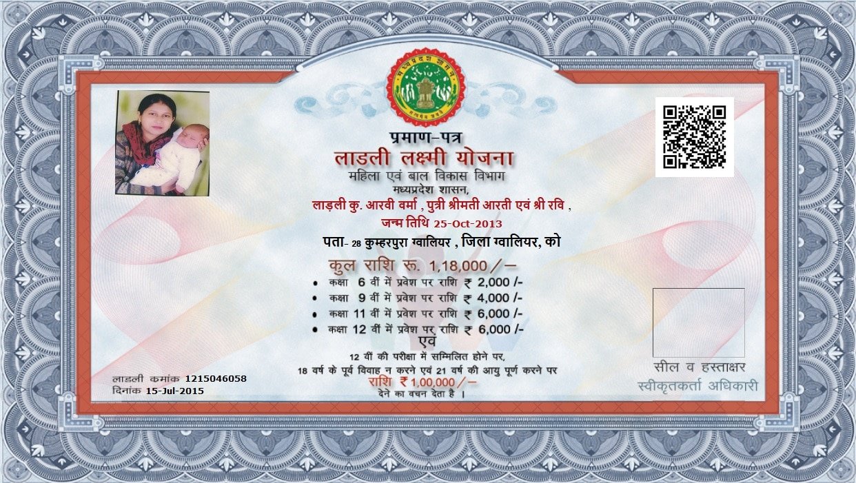 मुख्यमंत्री लाड़ली लक्ष्मी योजना – Ladli Laxmi Yojana MP