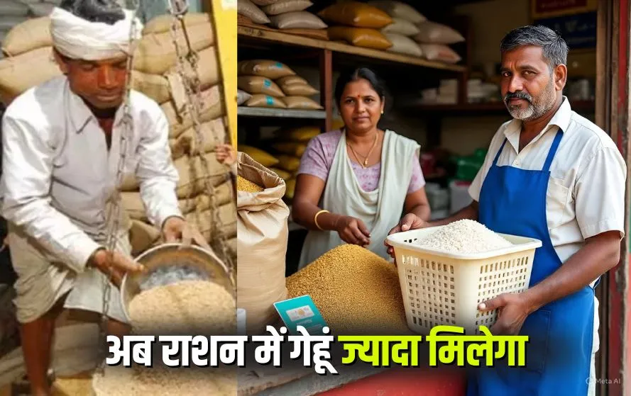 मध्यप्रदेश में राशन की दुकानों से मिलने वाला चावल घटा, अब मिलेगा ज्यादा गेहूं जानें नई व्यवस्था